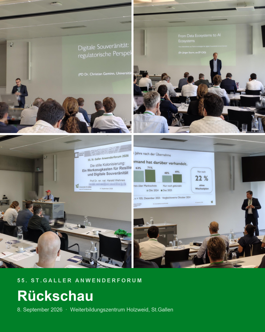 55. Anwenderforum in St.Gallen am 8. September